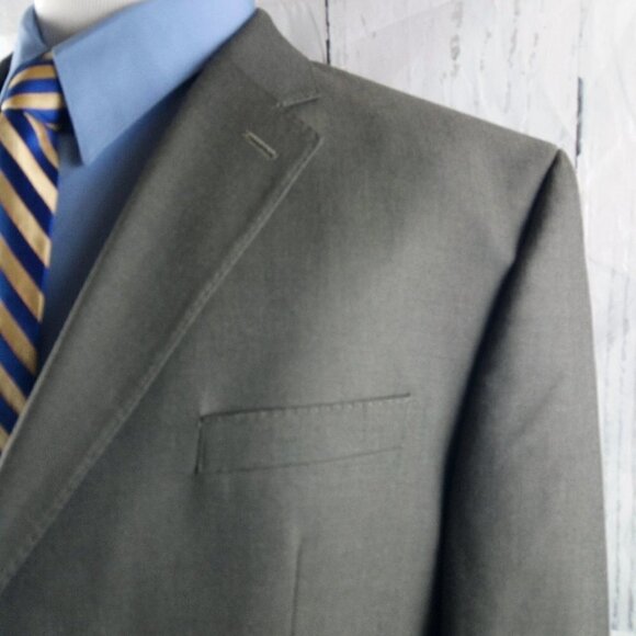 NWOT Sean John Fine Tailoring 48S 2 Buttn Brown Stitched Lapel 3pc Suit 40x30 FF - Picture 4 of 16